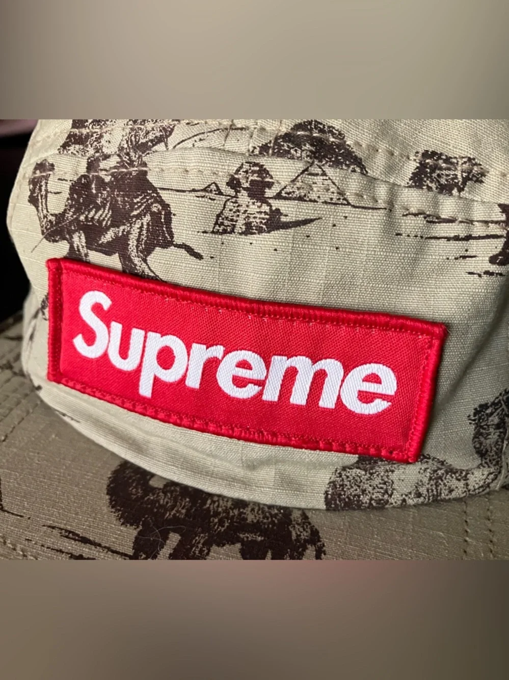 Supreme SS12 Camels Camp Cap Hat Desert Sand Tan RARE 2012 USA Panel Grail Camel - Picture 3 of 11